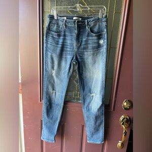 Vigoss Washed Blue Skinny Jeans with Light Distressing